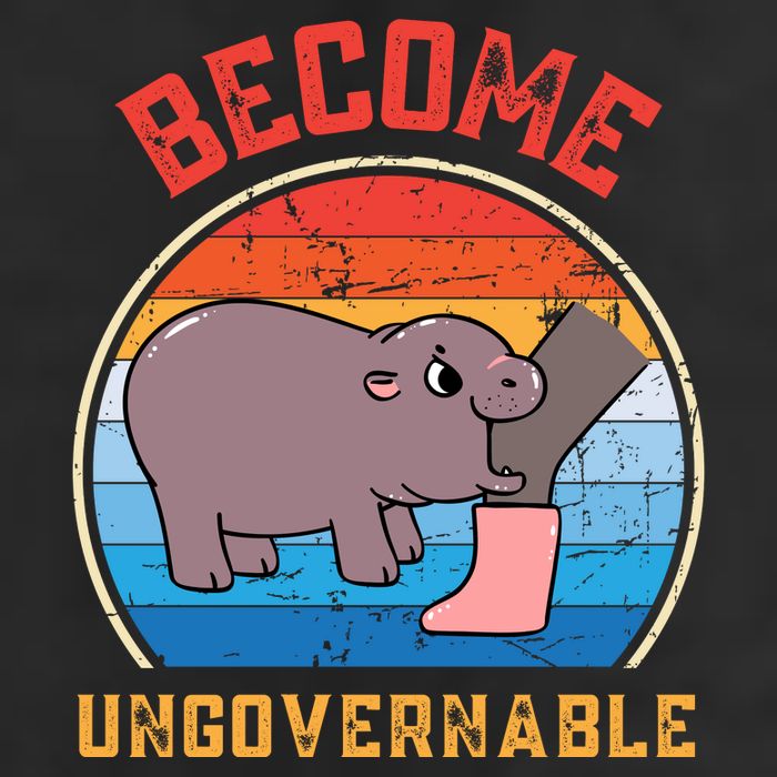 Become Ungovernable Angry Moo Deng Baby Hippo Cool Comfort Performance Bucket Hat