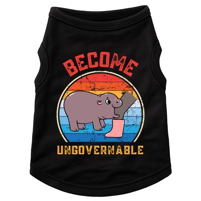 Become Ungovernable Angry Moo Deng Baby Hippo Doggie Tank