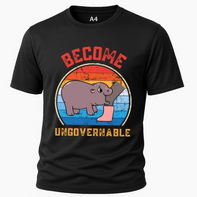 Become Ungovernable Angry Moo Deng Baby Hippo Performance Shirt