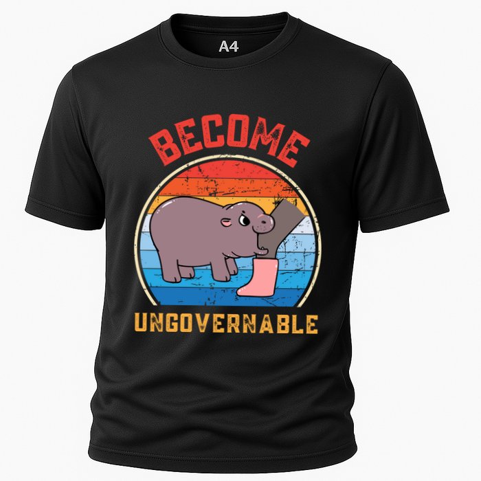 Become Ungovernable Angry Moo Deng Baby Hippo Performance Shirt
