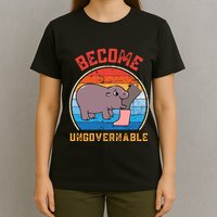 Become Ungovernable Angry Moo Deng Baby Hippo T-Shirt