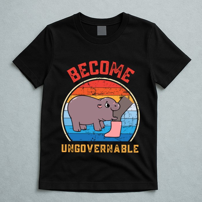 Become Ungovernable Angry Moo Deng Baby Hippo T-Shirt