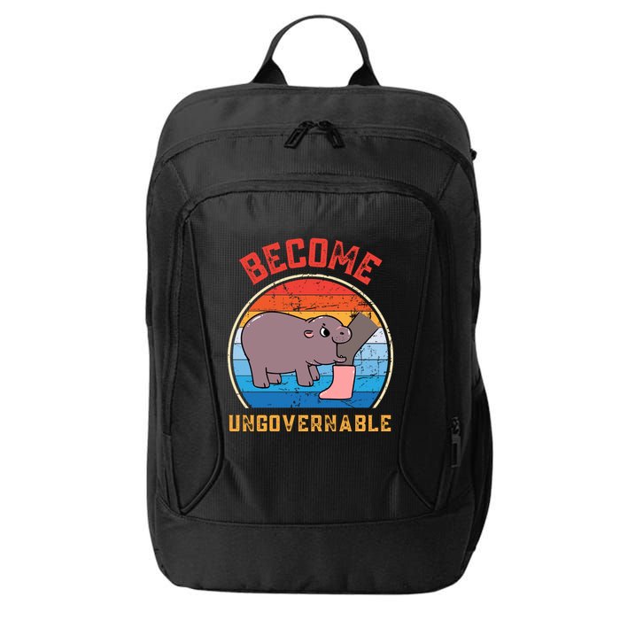 Become Ungovernable Angry Moo Deng Baby Hippo City Backpack