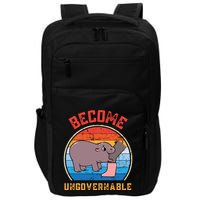 Become Ungovernable Angry Moo Deng Baby Hippo Impact Tech Backpack