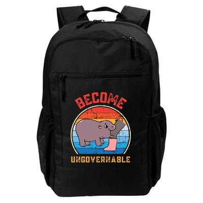 Become Ungovernable Angry Moo Deng Baby Hippo Backpack