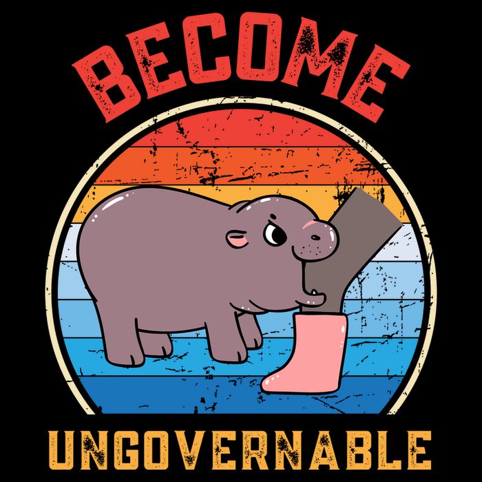 Become Ungovernable Angry Moo Deng Baby Hippo Bucket Hat