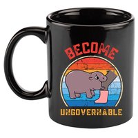 Become Ungovernable Angry Moo Deng Baby Hippo 11oz C Handle Ceramic Mug