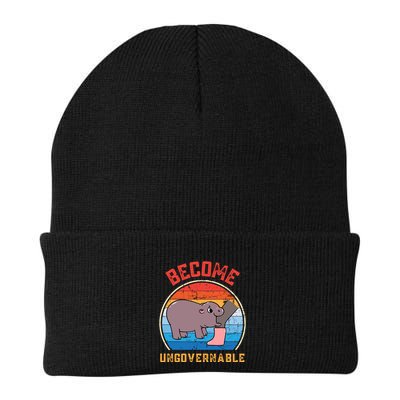 Become Ungovernable Angry Moo Deng Baby Hippo Beanie