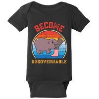 Become Ungovernable Angry Moo Deng Baby Hippo Baby Bodysuit