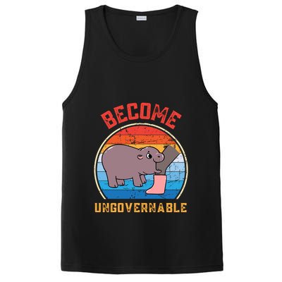 Become Ungovernable Angry Moo Deng Baby Hippo PosiCharge Competitor Tank