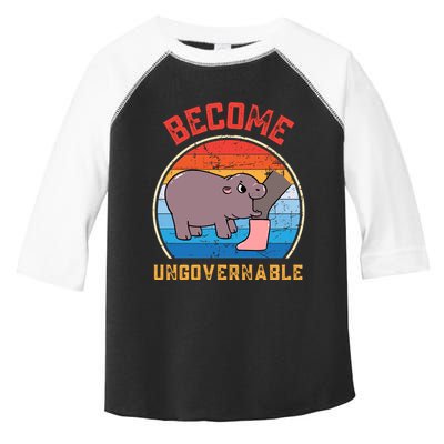 Become Ungovernable Angry Moo Deng Baby Hippo Toddler Fine Jersey T-Shirt