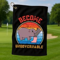 Become Ungovernable Angry Moo Deng Baby Hippo Golf Towel
