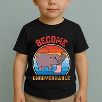 Become Ungovernable Angry Moo Deng Baby Hippo Toddler T-Shirt