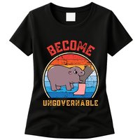 Become Ungovernable Angry Moo Deng Baby Hippo Womens T-Shirt