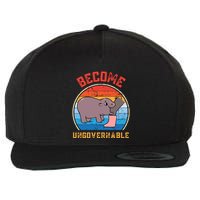 Become Ungovernable Angry Moo Deng Baby Hippo Wool Snapback Cap