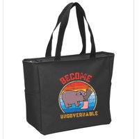 Become Ungovernable Angry Moo Deng Baby Hippo Zip Tote Bag
