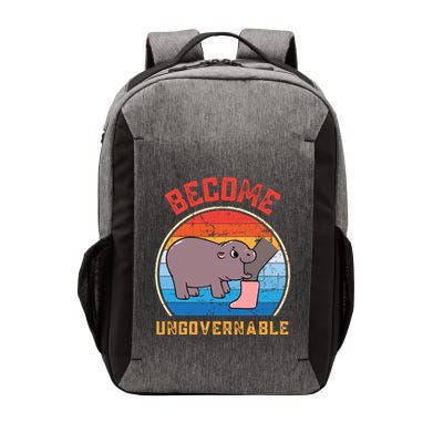 Become Ungovernable Angry Moo Deng Baby Hippo Vector Backpack