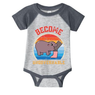 Become Ungovernable Angry Moo Deng Baby Hippo Infant Baby Jersey Bodysuit
