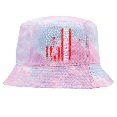 Basketball USA American Flag Sports Lover Athlete Tie-Dyed Bucket Hat