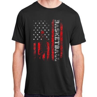 Basketball USA American Flag Sports Lover Athlete Adult ChromaSoft Performance T-Shirt