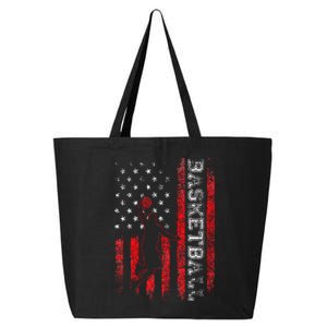 Basketball USA American Flag Sports Lover Athlete 25L Jumbo Tote