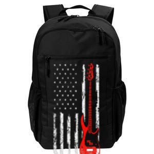 Bassist USA American Flag Bass Guitar Player Musician Daily Commute Backpack