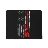 Bassist USA American Flag Bass Guitar Player Musician Mousepad