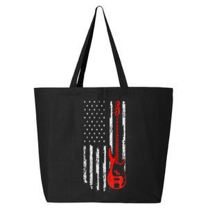 Bassist USA American Flag Bass Guitar Player Musician 25L Jumbo Tote