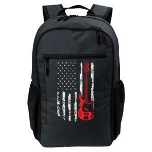 Bassist USA American Flag Bass Guitar Player Musician Daily Commute Backpack