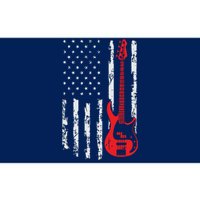 Bassist USA American Flag Bass Guitar Player Musician Bumper Sticker