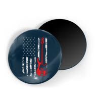 Bassist USA American Flag Bass Guitar Player Musician Magnet