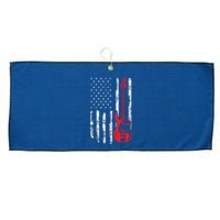 Bassist USA American Flag Bass Guitar Player Musician Large Microfiber Waffle Golf Towel