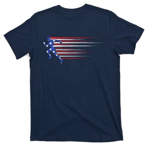 Best Usa American Flag Track And Field Gift Team Women T-Shirt