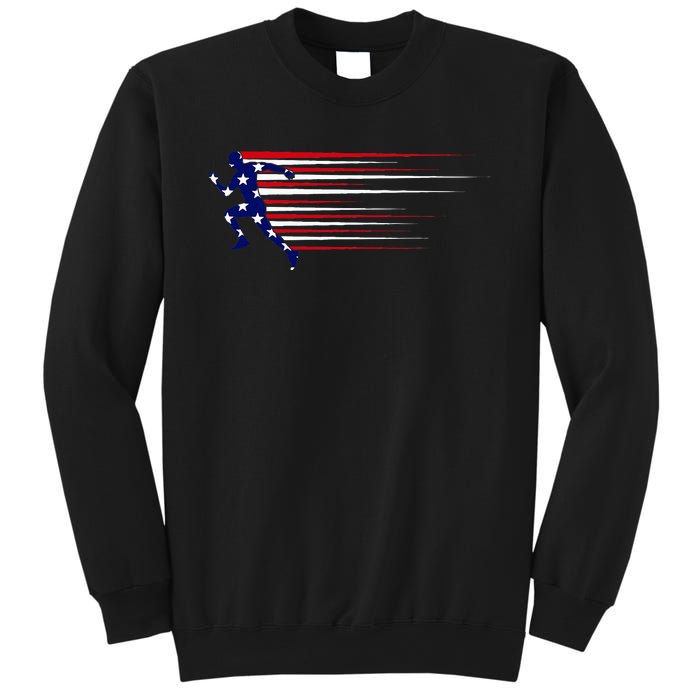 Best Usa American Flag Track And Field Gift Team Sweatshirt