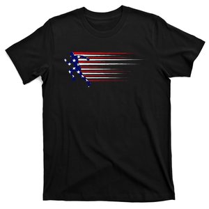 Best Usa American Flag Track And Field Gift Team T-Shirt