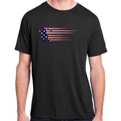 Best Usa American Flag Track And Field Gift Team Adult ChromaSoft Performance T-Shirt