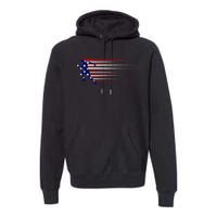 Best Usa American Flag Track And Field Gift Team Premium Hoodie