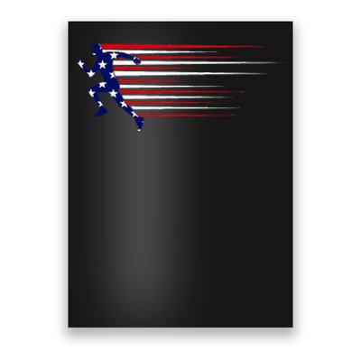 Best Usa American Flag Track And Field Gift Team Poster