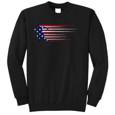 Best Usa American Flag Track And Field Gift Team Tall Sweatshirt