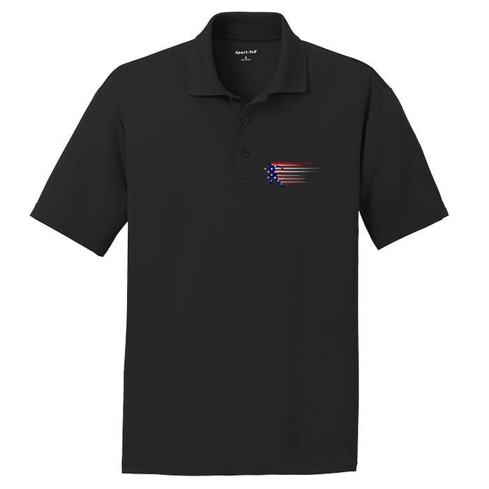 Best Usa American Flag Track And Field Gift Team PosiCharge RacerMesh Polo