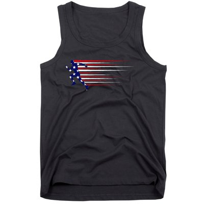 Best Usa American Flag Track And Field Gift Team Tank Top