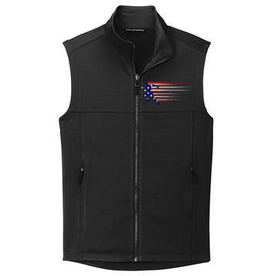 Best Usa American Flag Track And Field Gift Team Collective Smooth Fleece Vest