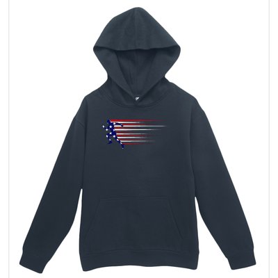 Best Usa American Flag Track And Field Gift Team Urban Pullover Hoodie