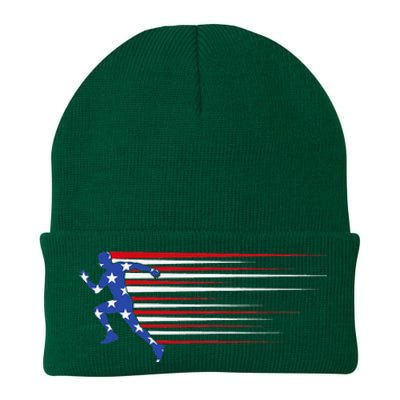 Best USA American Flag Track And Field Gift Team Knit Cap Winter Beanie