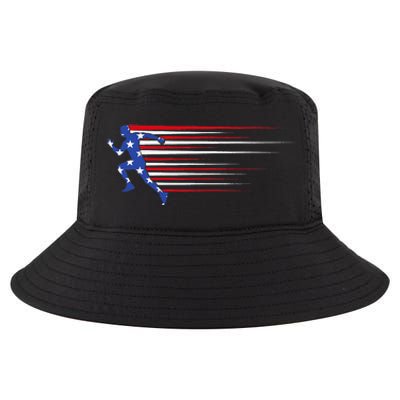 Best USA American Flag Track And Field Gift Team Cool Comfort Performance Bucket Hat