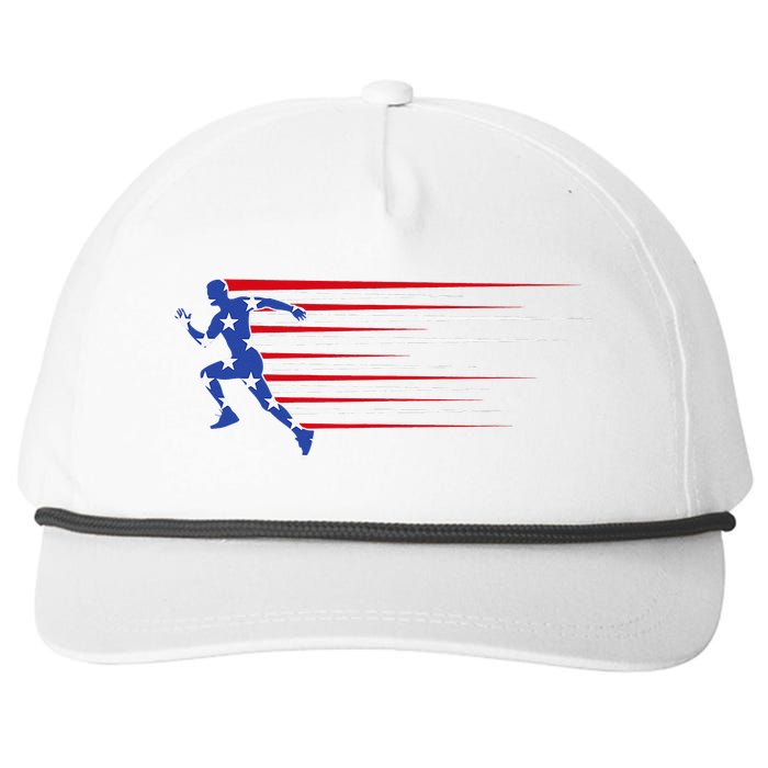 Best USA American Flag Track And Field Gift Team Snapback Five-Panel Rope Hat