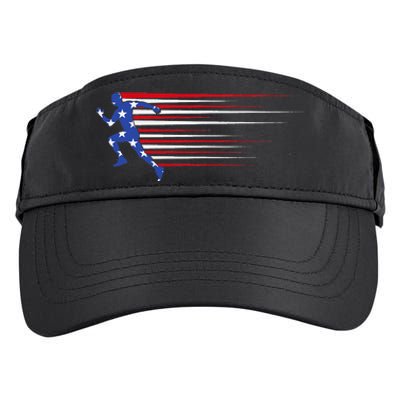 Best USA American Flag Track And Field Gift Team Adult Drive Performance Visor