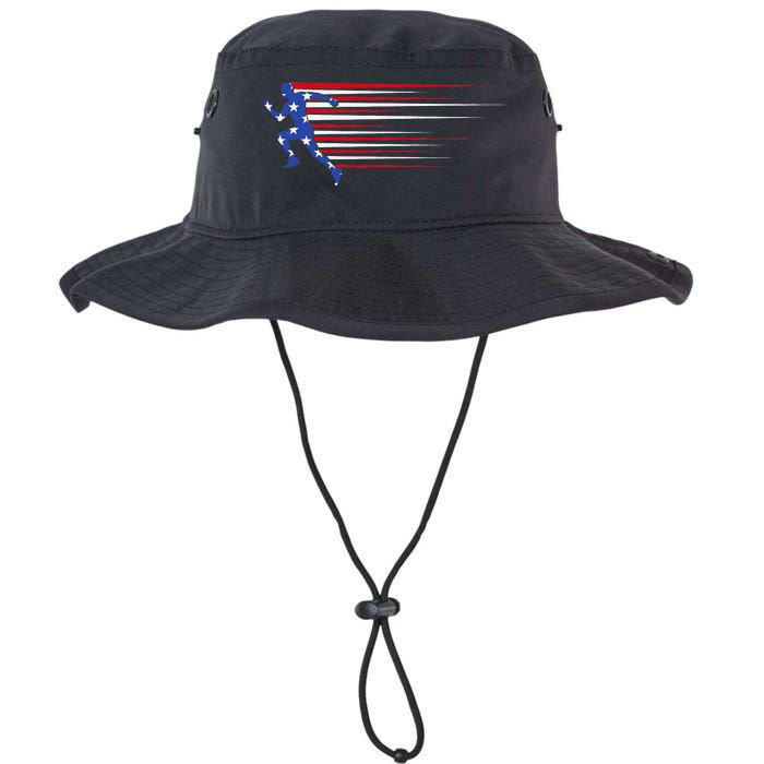 Best USA American Flag Track And Field Gift Team Legacy Cool Fit Booney Bucket Hat