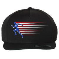 Best USA American Flag Track And Field Gift Team Wool Snapback Cap