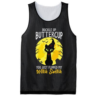 Buckle Up Buttercup You Just Flipped My Witch Switch Sassy Mesh Reversible Basketball Jersey Tank